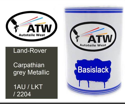 Land-Rover, Carpathian grey Metallic, 1AU / LKT / 2204: 500ml Lackdose, von ATW Autoteile West.